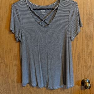 Black and White Striped T-Shirt